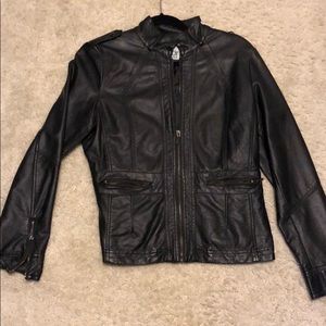 Black faux  jacket